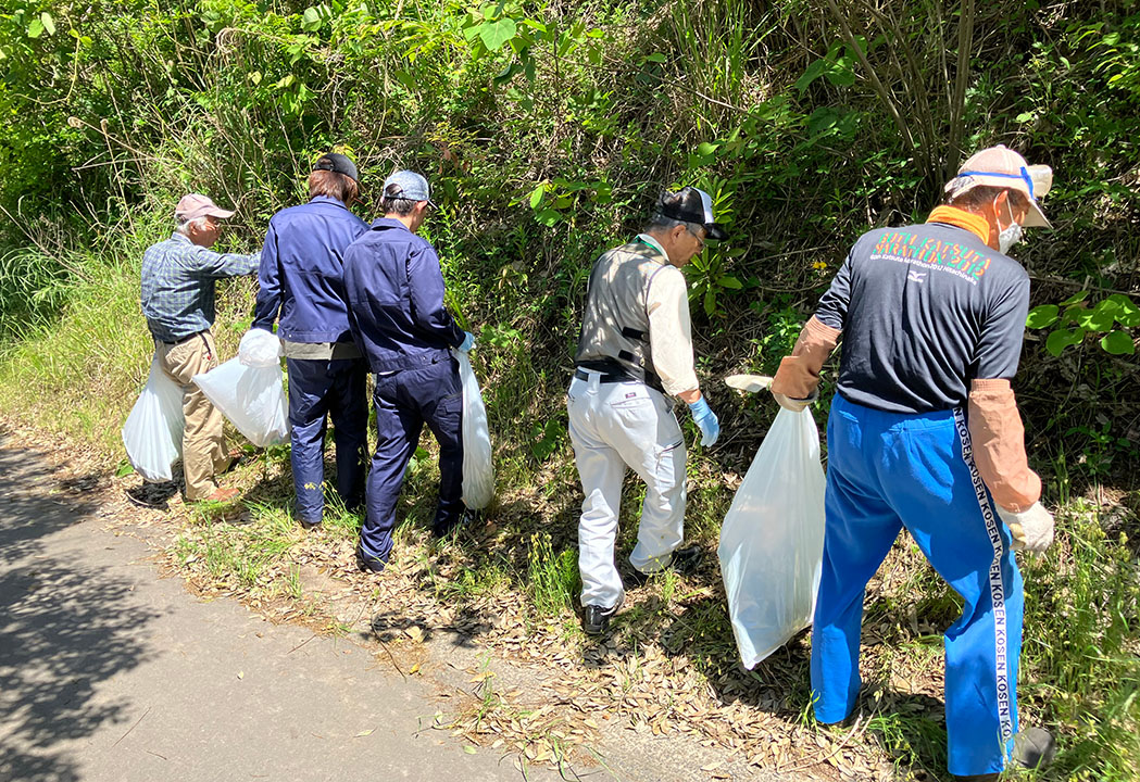 駆除作業のようす